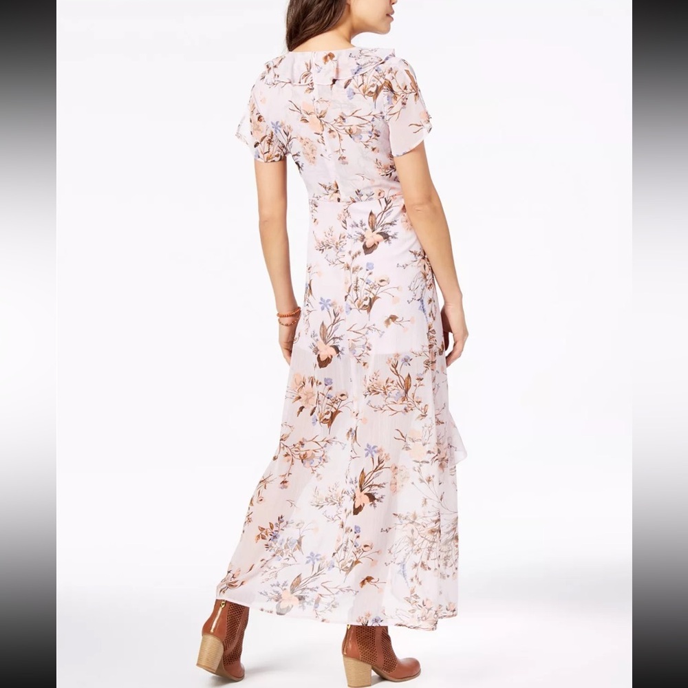 AMERICAN RAG Lavender Floral Prairie Wrap Maxi Dress Size Medium - Picture 10 of 10